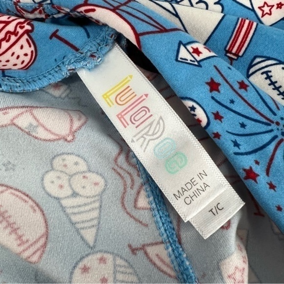 5/$25 SALE LULAROE BBQ football 4th of July leggings TC - Picture 2 of 2